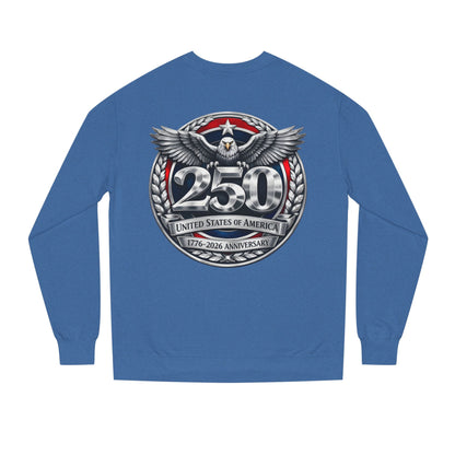 250th USA Anniversary Sweatshirt — Eagle Emblem 1776–2026 Commemorative Crewneck