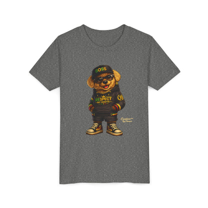 Kids Graphic Tee - 'Respect the Hustle' Teddy Bear Streetwear