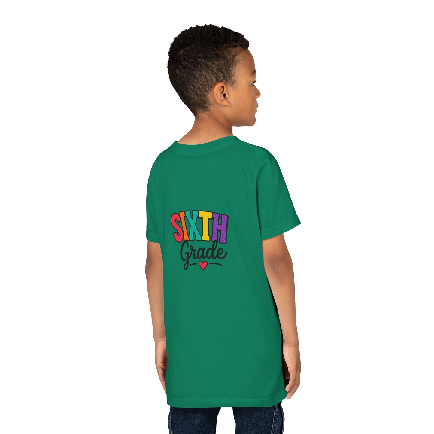 Sixth Grade Youth Tee – Colorful Back to School Shirt
