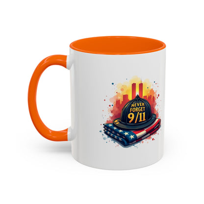 Never Forget 9/11 Memorial Accent Coffee Mug