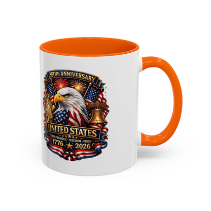 250th Anniversary United States Eagle Coffee Mug – Patriotic 1776–2026 Accent Mug