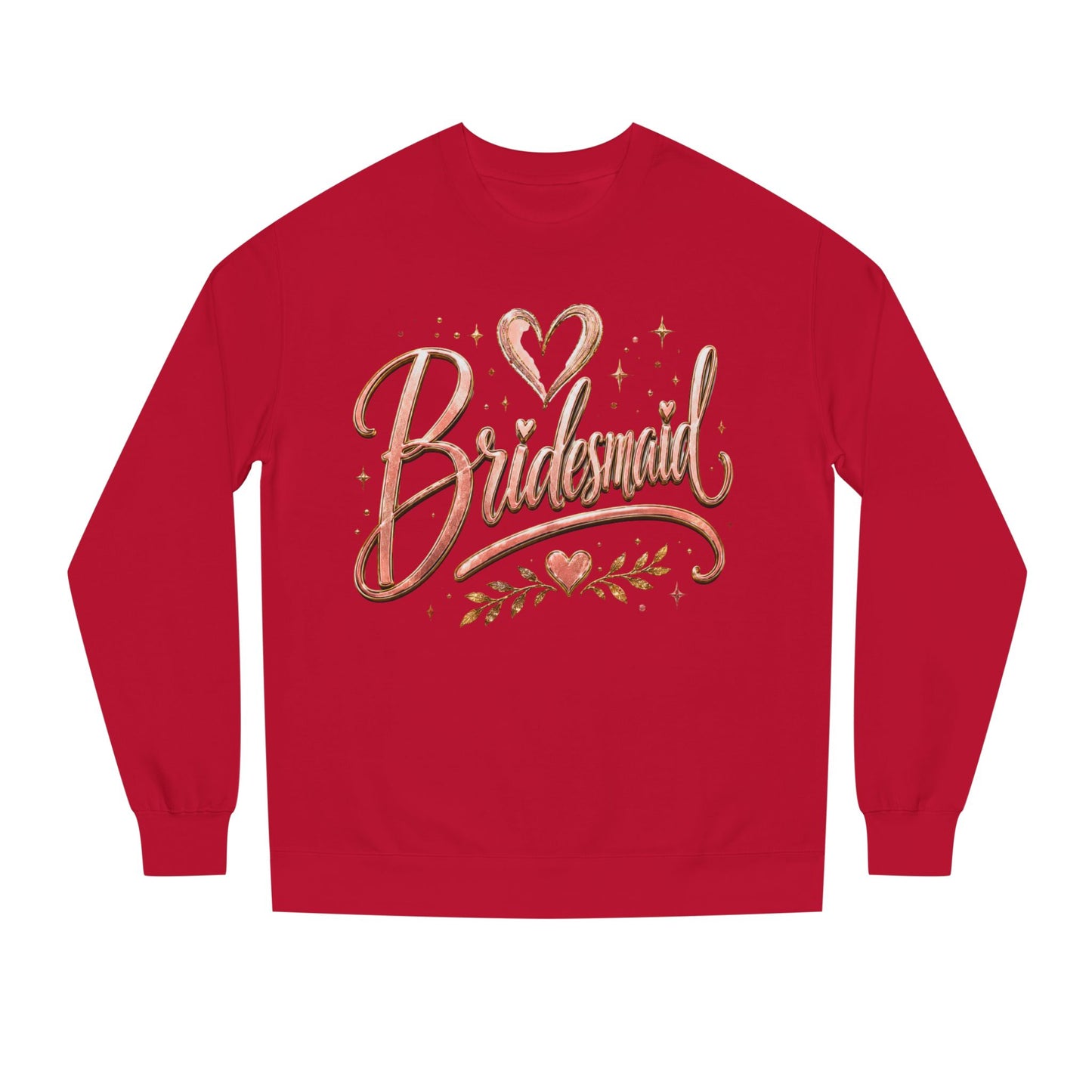 Bridesmaid Crewneck Sweatshirt — Rose Gold Script Bridesmaid Pullover