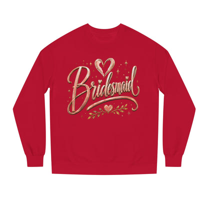 Bridesmaid Crewneck Sweatshirt — Rose Gold Script Bridesmaid Pullover