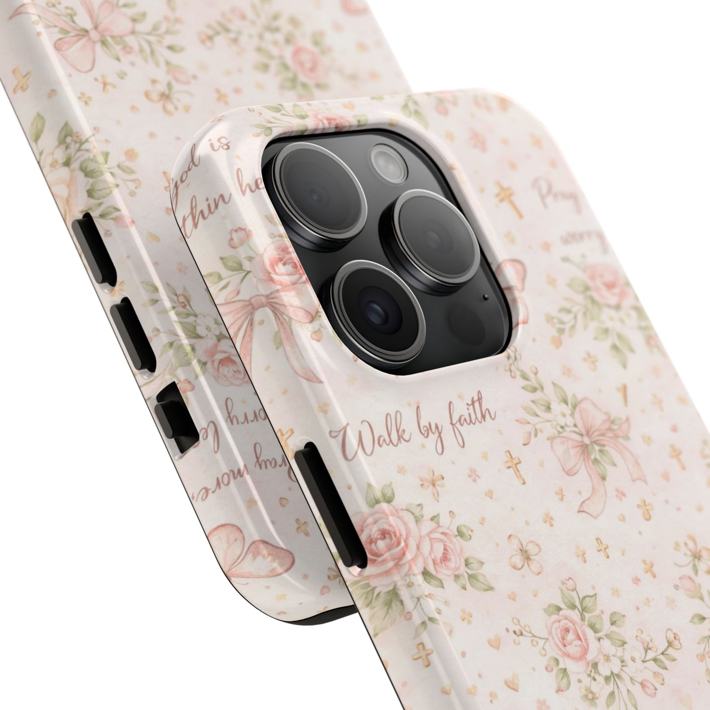 Walk By Faith Phone Case | Christian Floral iPhone Case