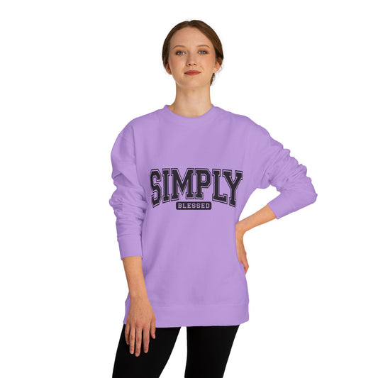Simply Blessed Sweatshirt — Casual Crewneck Pullover with 'Simply Blessed' Graphic