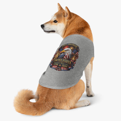 Patriotic Pet Tank Top – 250th Anniversary United States 1776-2026 Eagle Design
