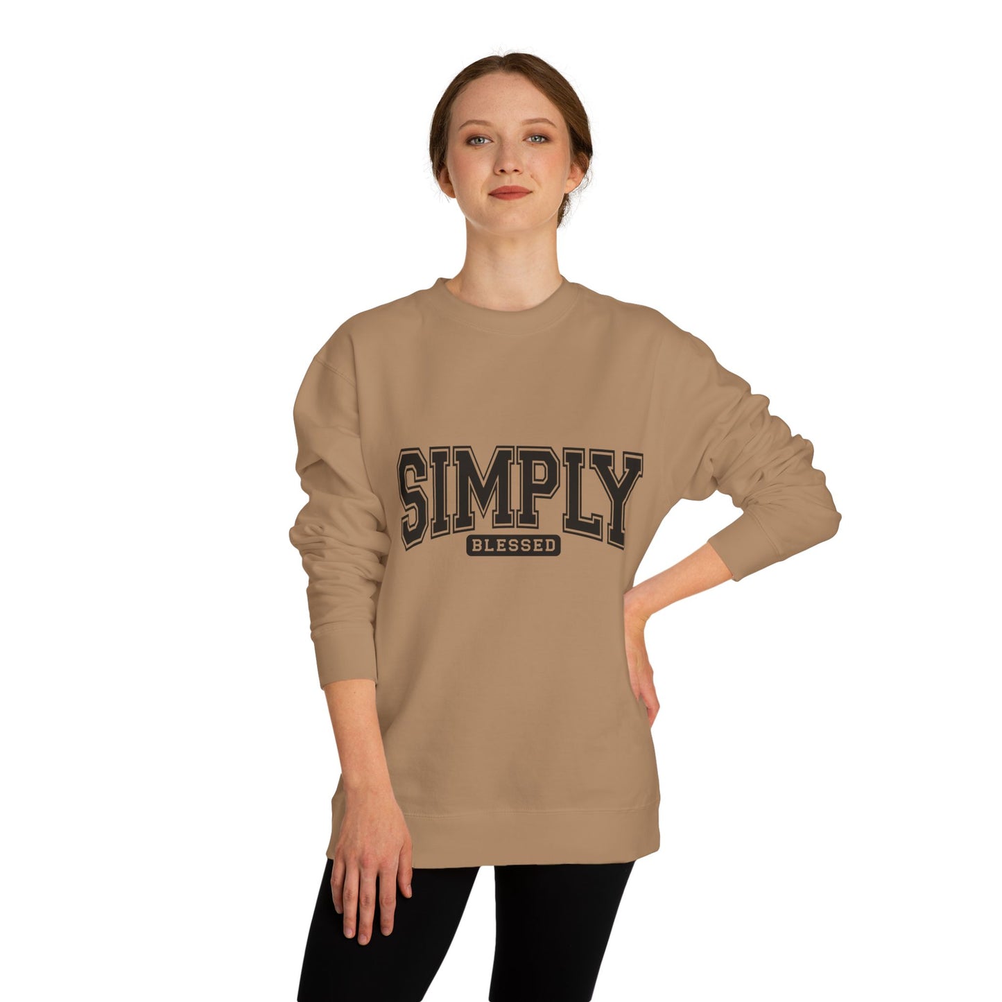 Simply Blessed Sweatshirt — Casual Crewneck Pullover with 'Simply Blessed' Graphic