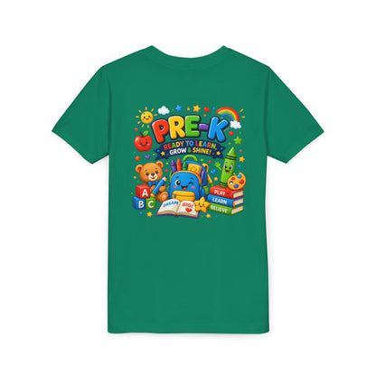 Pre-K Ready To Learn Kids T-Shirt — Colorful Preschool Back-to-School Tee