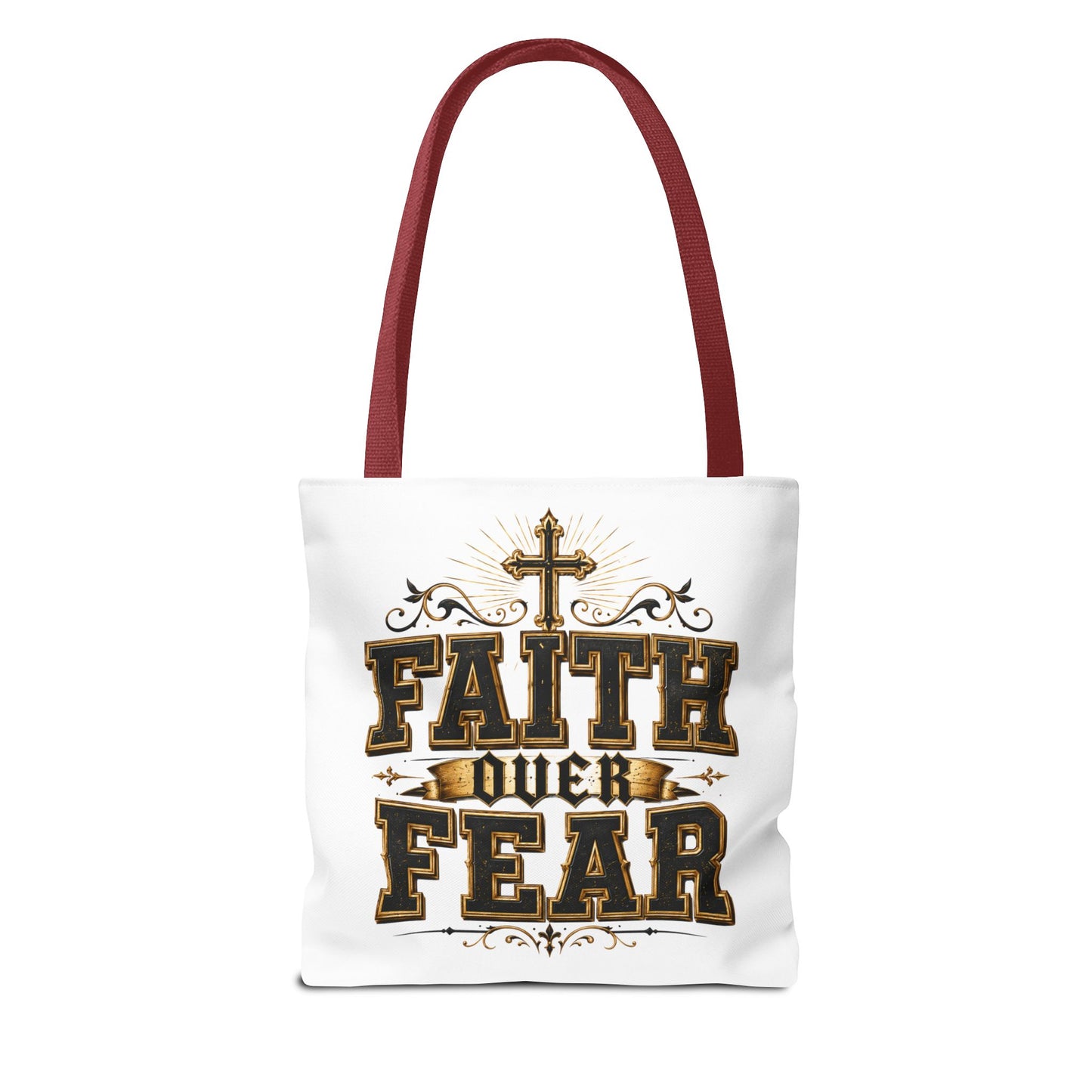 Faith Over Fear Tote Bag — Inspirational Christian Canvas Tote