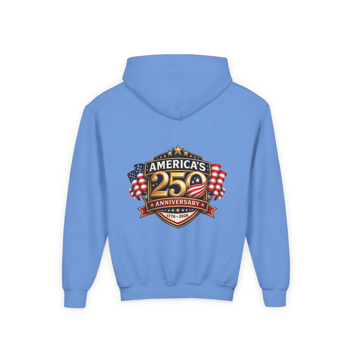 Youth Hoodie — "America's 250th Anniversary" Patriotic 1776-2026 Celebration Design