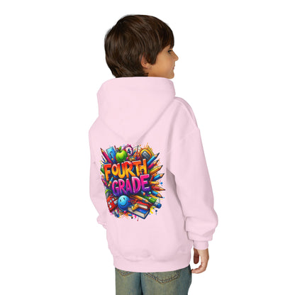 Fourth Grade Youth Hoodie — Colorful Back-to-School Kids Sweatshirt