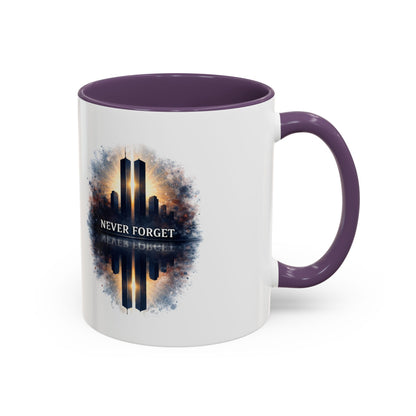 Never Forget 9/11 Memorial Accent Coffee Mug (11/15oz)