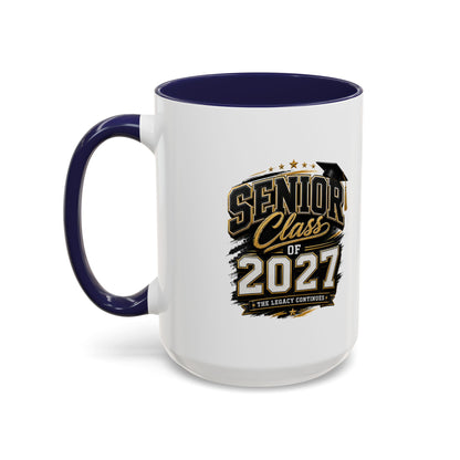 Senior Class of 2027 Accent Coffee Mug — Graduation Gift