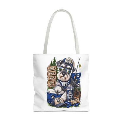 Dog Dad Fishing Tote Bag – Schnauzer Pet Lover Gift