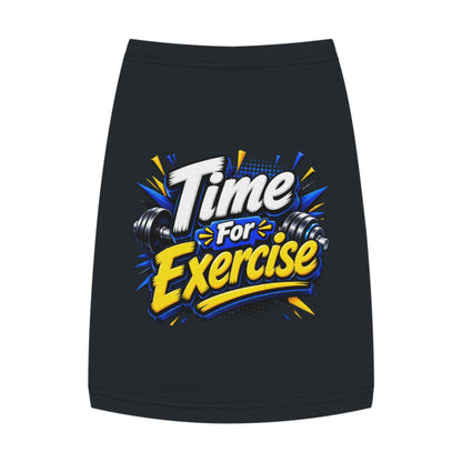 Pet Tank Top — "Time For Exercise" Dog Workout Tee