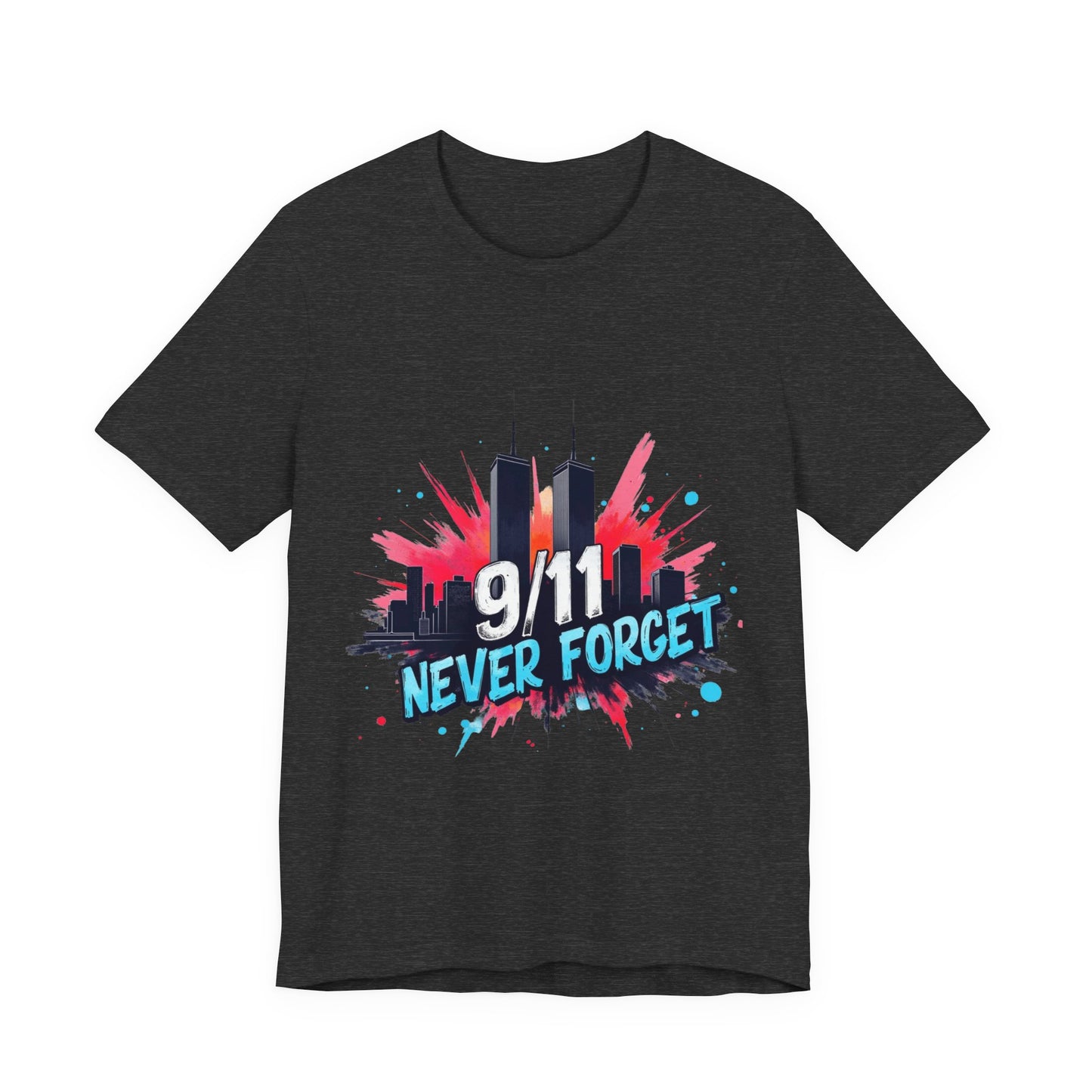 9/11 Never Forget T-Shirt — Patriotic Memorial Tee with Twin Towers Graphic