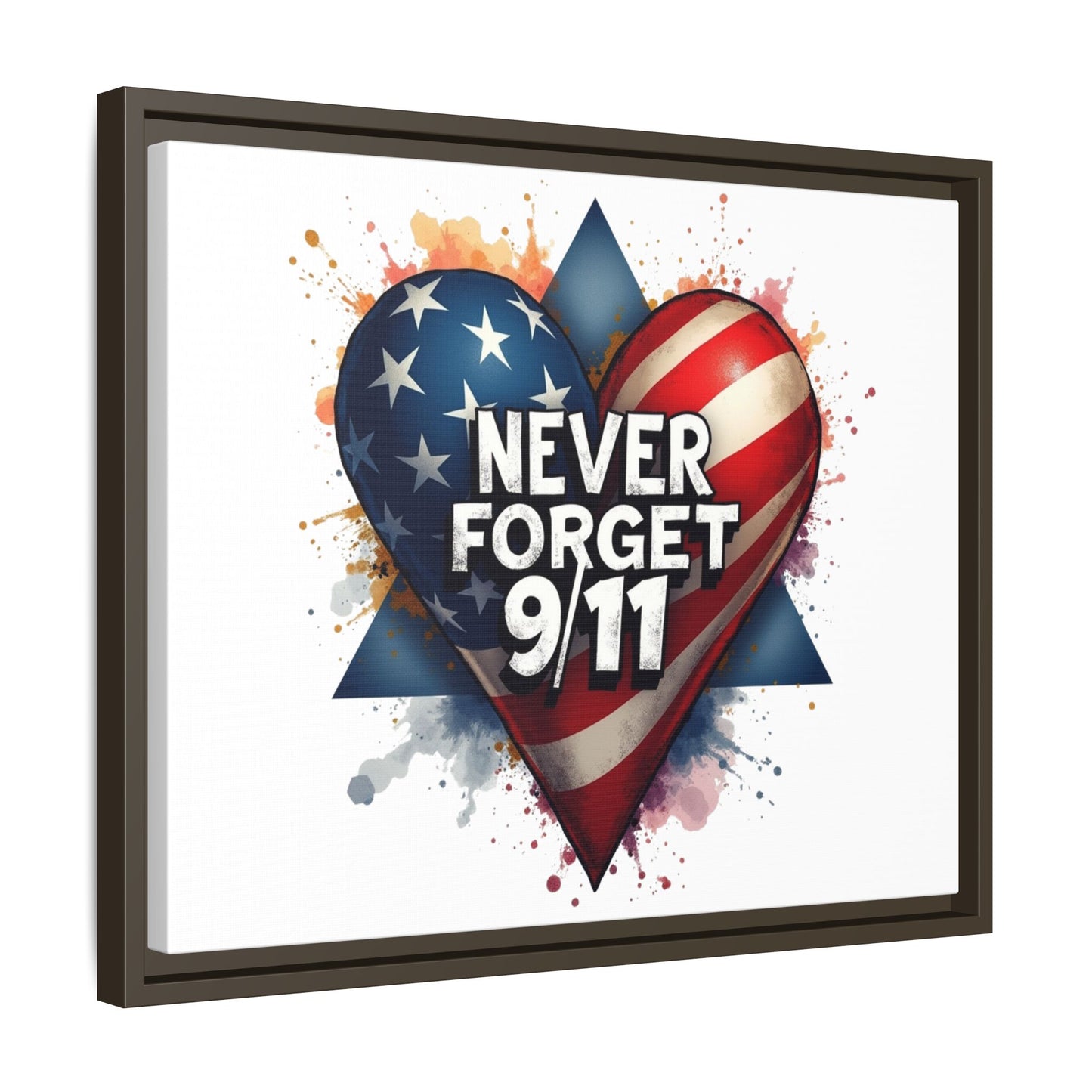 Never Forget 9/11 Framed Canvas Print