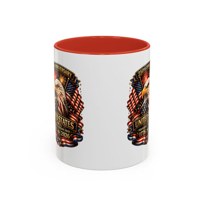 Patriotic Eagle Coffee Mug - United States 250th Anniversary 1776-2026