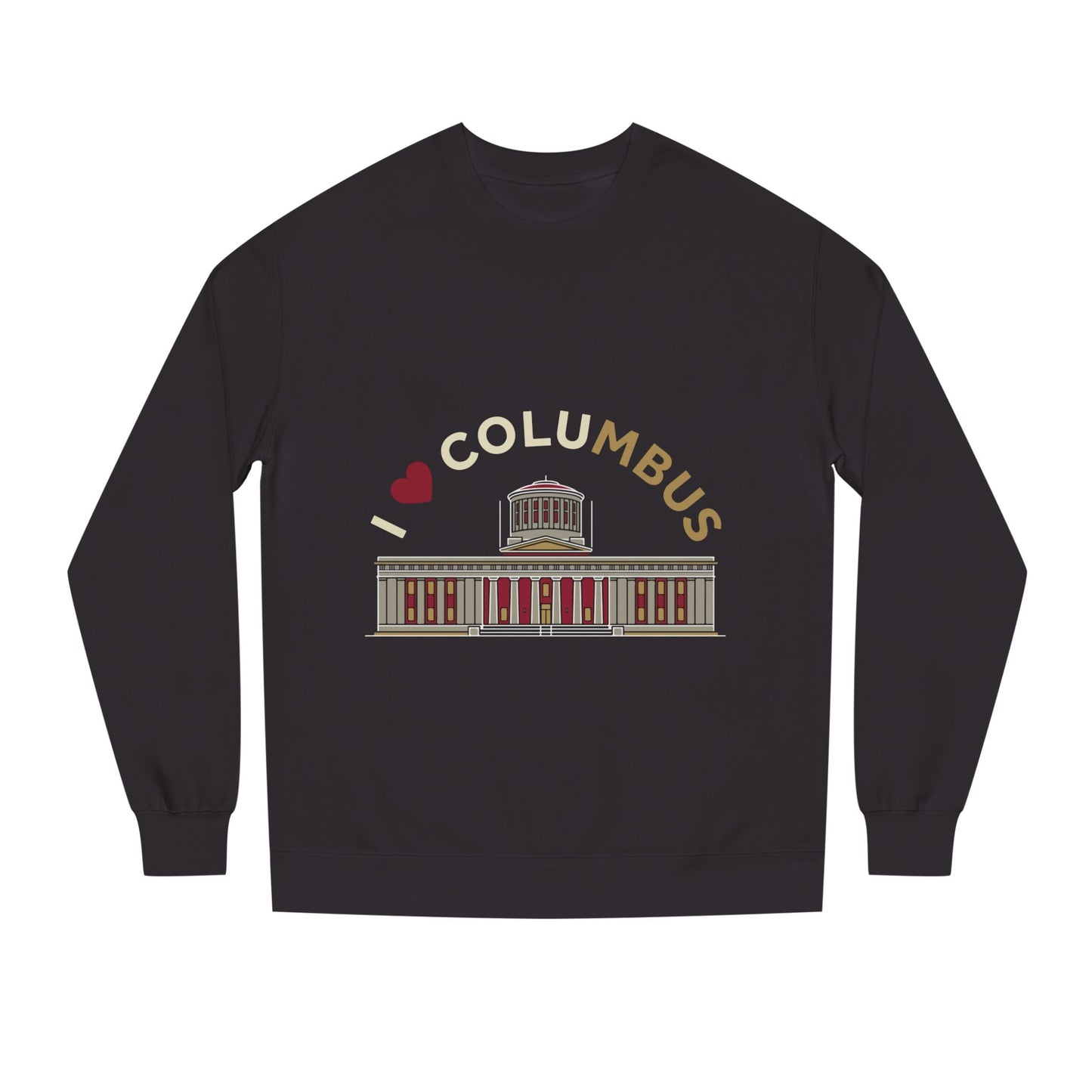 Columbus Landmark Crewneck Sweatshirt — I  Columbus Statehouse Design