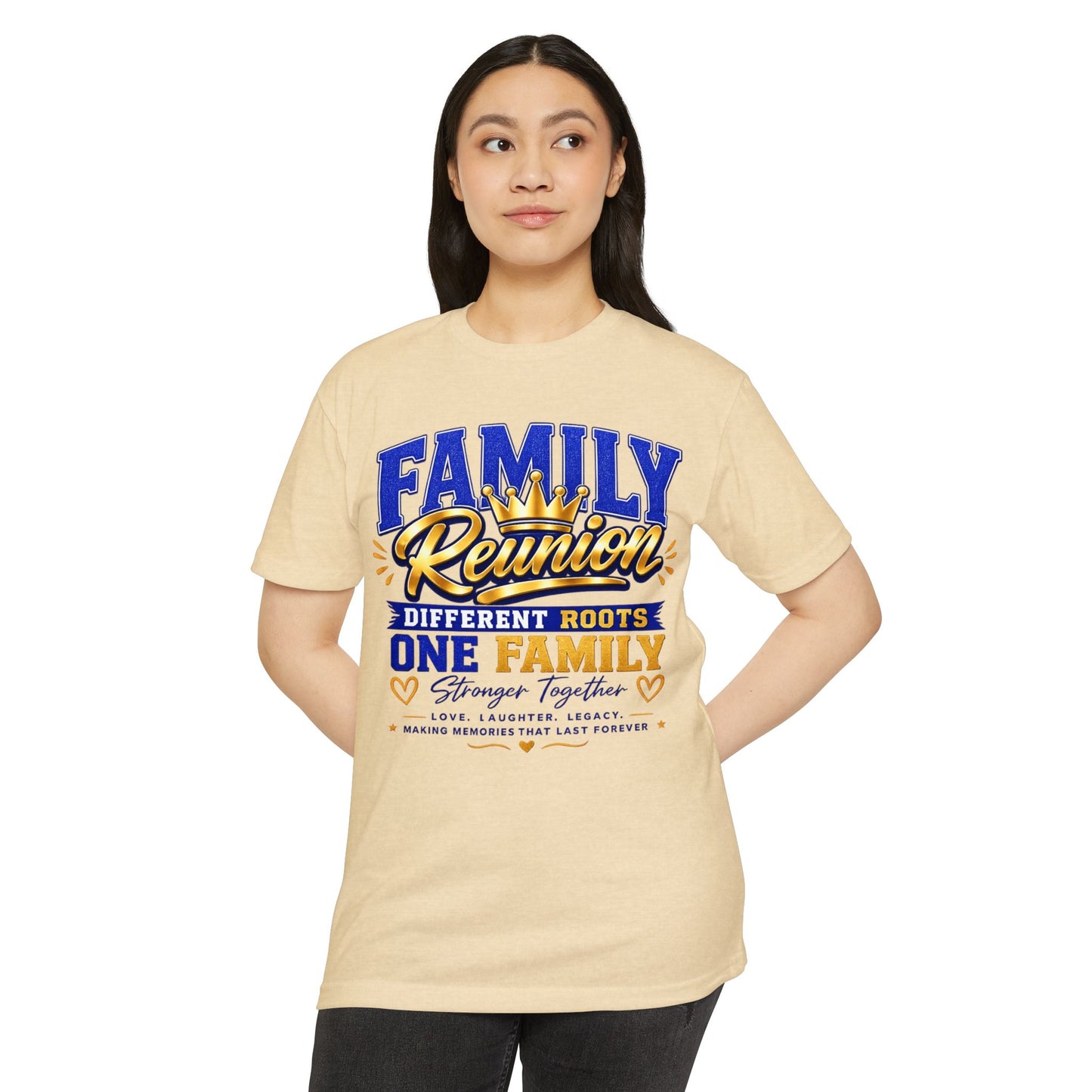 Family Reunion T-Shirt — "Family Reunion: Different Roots One Family" Keepsake Tee