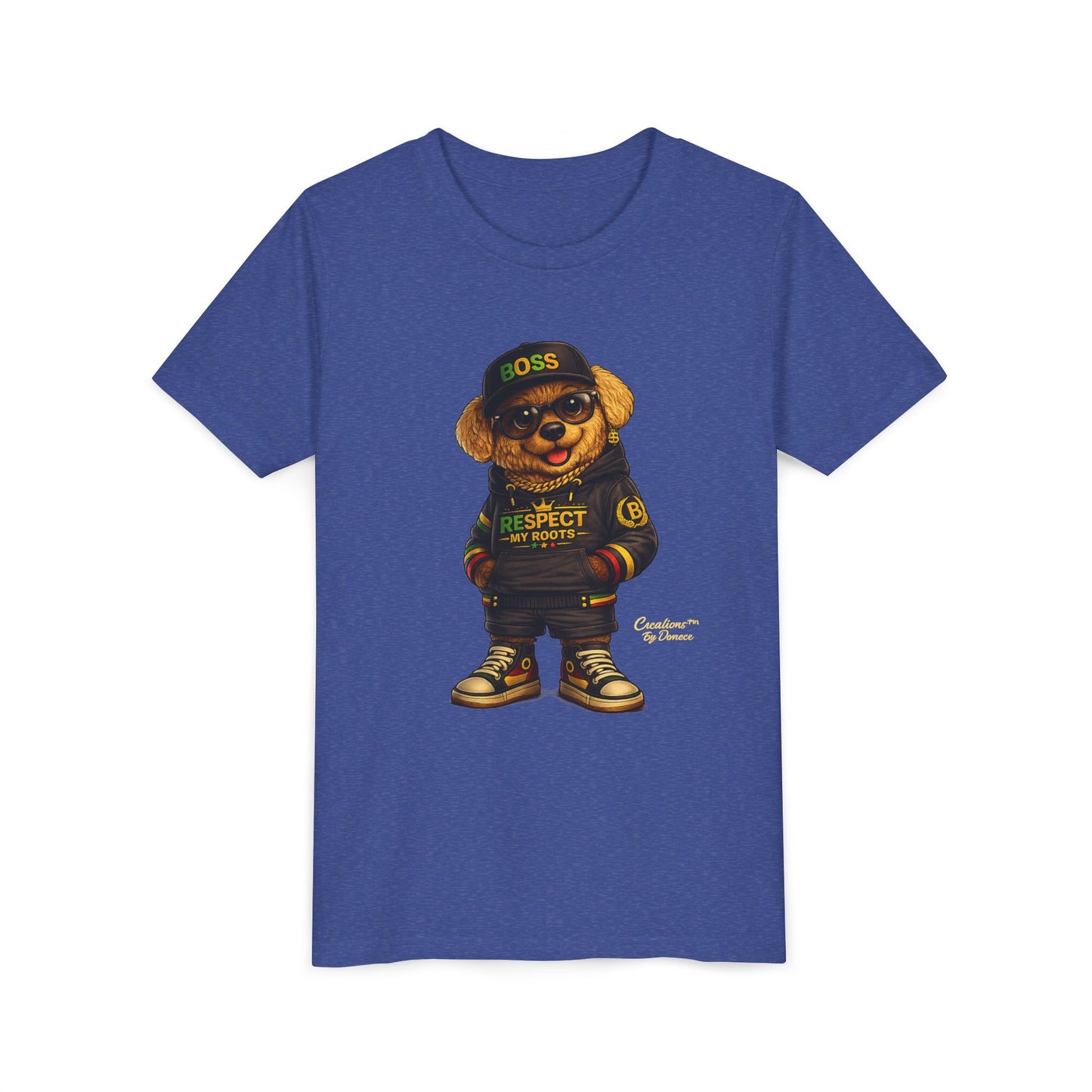 Kids Graphic Tee - 'Respect the Hustle' Teddy Bear Streetwear