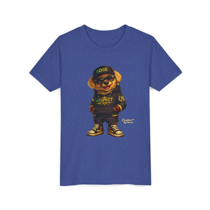 Kids Graphic Tee - 'Respect the Hustle' Teddy Bear Streetwear