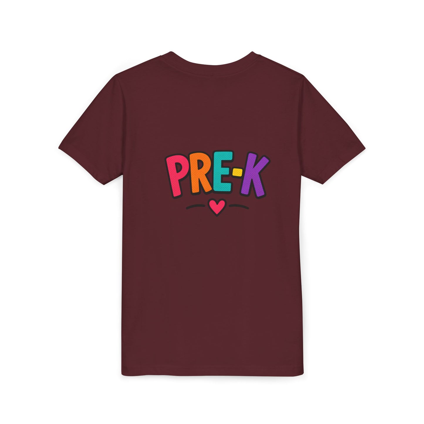 Pre-K Kids Tee — Colorful Heart Preschool Shirt for Boys & Girls