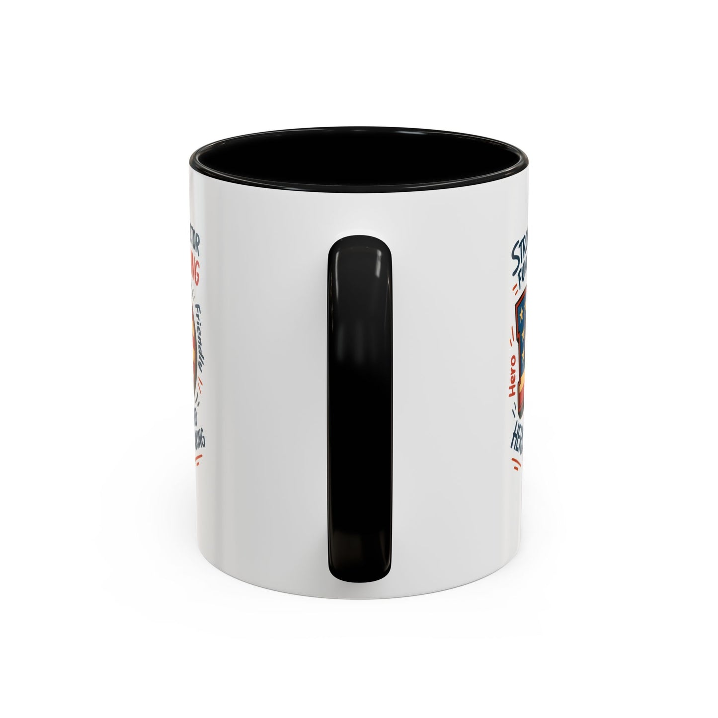 Dad Coffee Mug — Patriotic "DAD" Design with Loving, Hardworking, Protector Keywords (11/15oz Accent Mug)