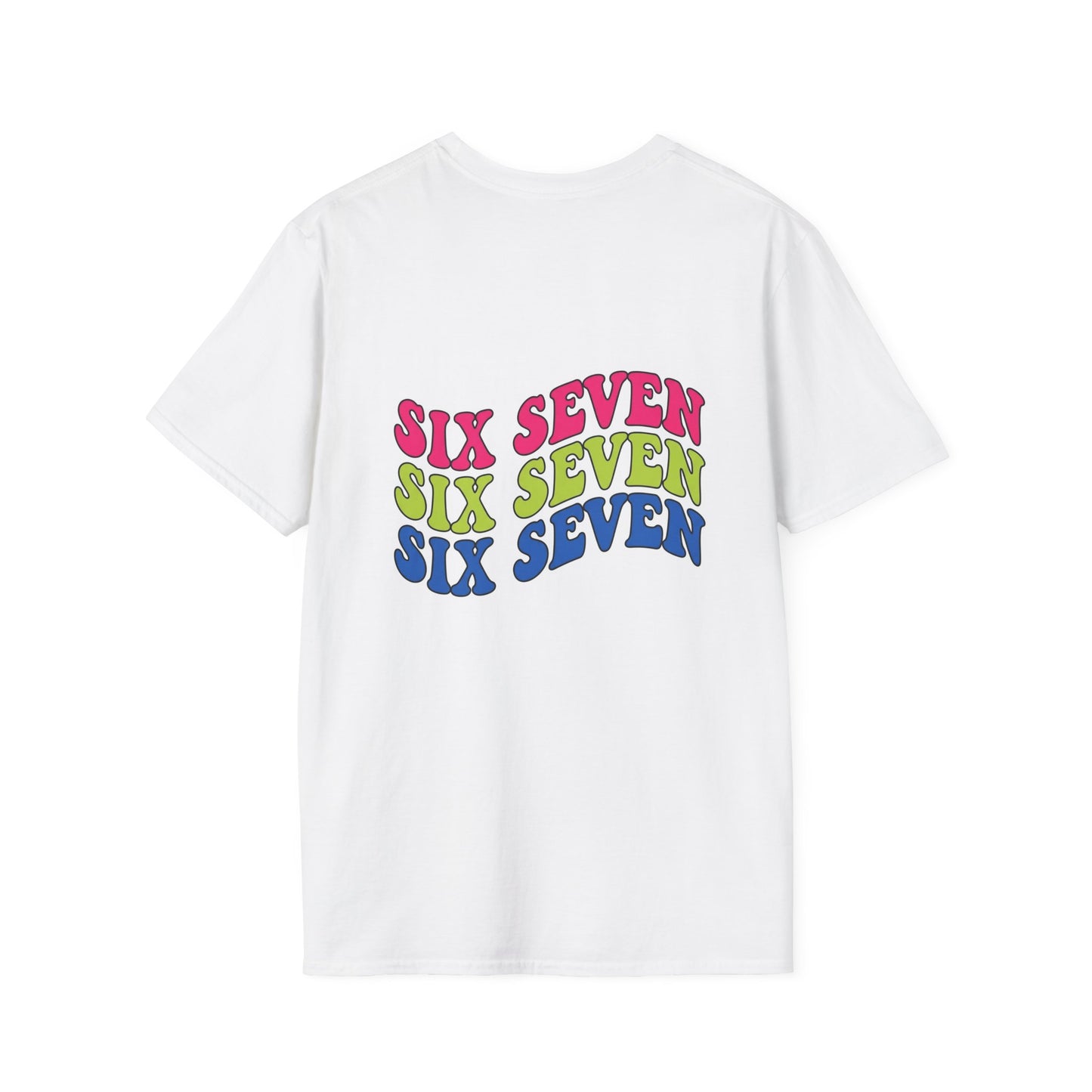 Six Seven Retro Graphic T-Shirt — Colorful 67 Repeat Design