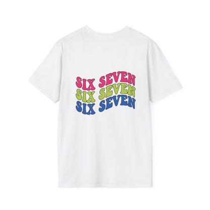 Six Seven Retro Graphic T-Shirt — Colorful 67 Repeat Design