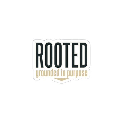Rooted — Kiss-Cut Stickers | faith streetwear, bold type