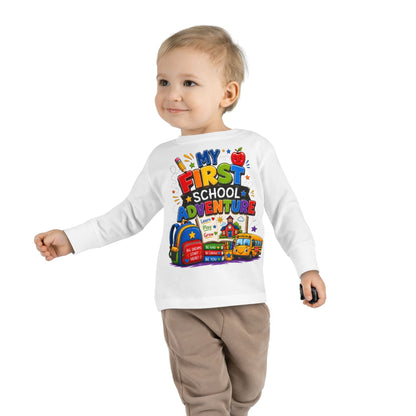 My First School Adventure Toddler Long Sleeve Tee