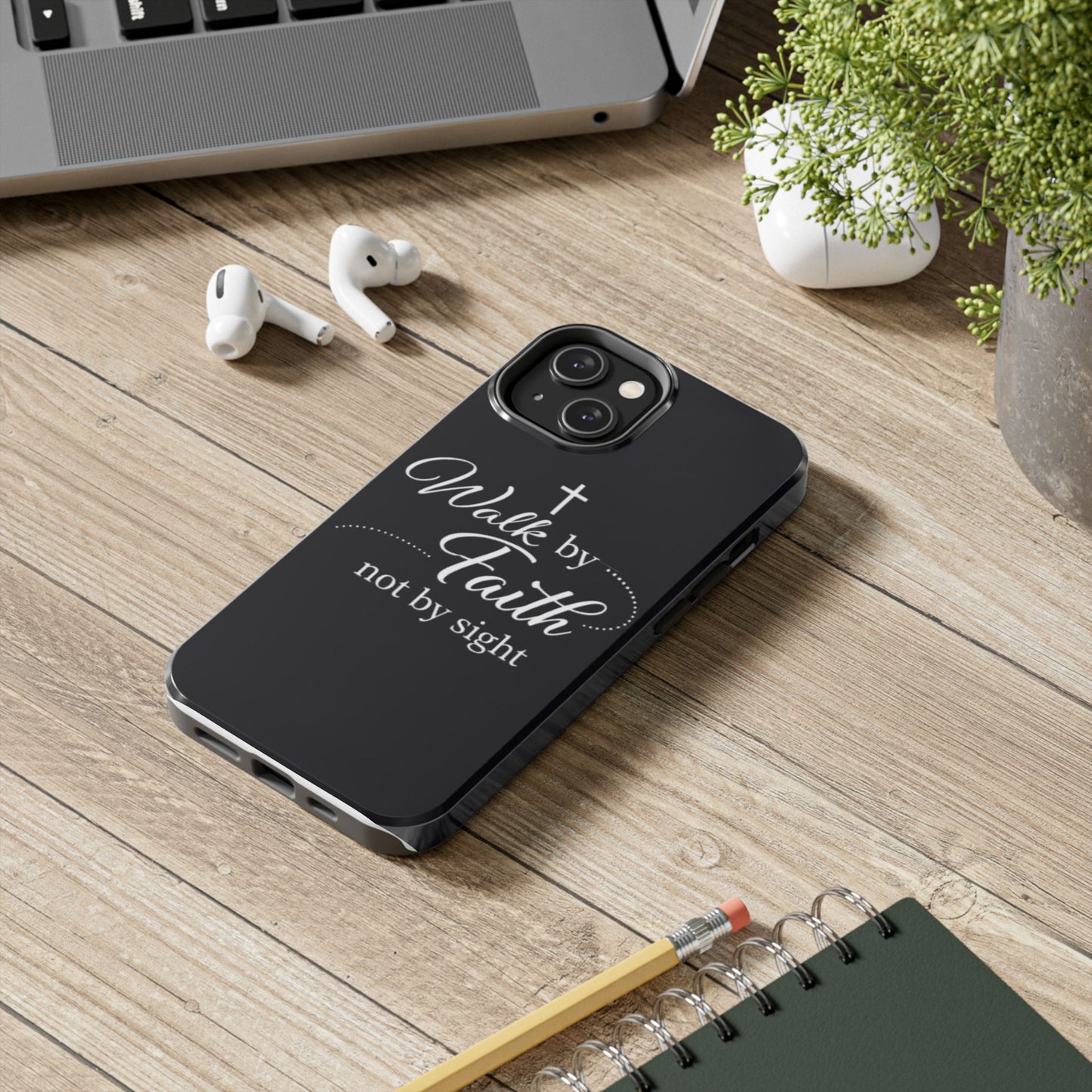 Walk by Faith Tough Phone Case – Christian Inspirational Scripture Design
