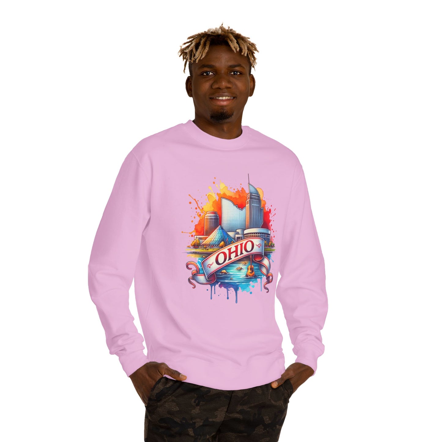Ohio Skyline Crewneck Sweatshirt – Colorful Cityscape Graphic