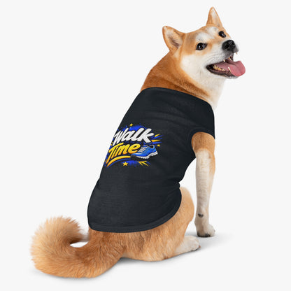 Pet Tank Top — "Walk Time" Graphic Dog Shirt, Walking & Outdoor Dog Apparel