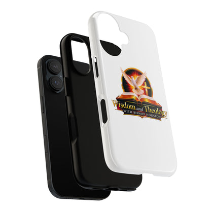 Wisdom and Theology Phone Case — Christian Dove & Cross Protective Tough Case