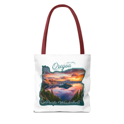 Oregon Scenic Tote Bag — 'Pacific Wonderland' Sunset Landscape Tote