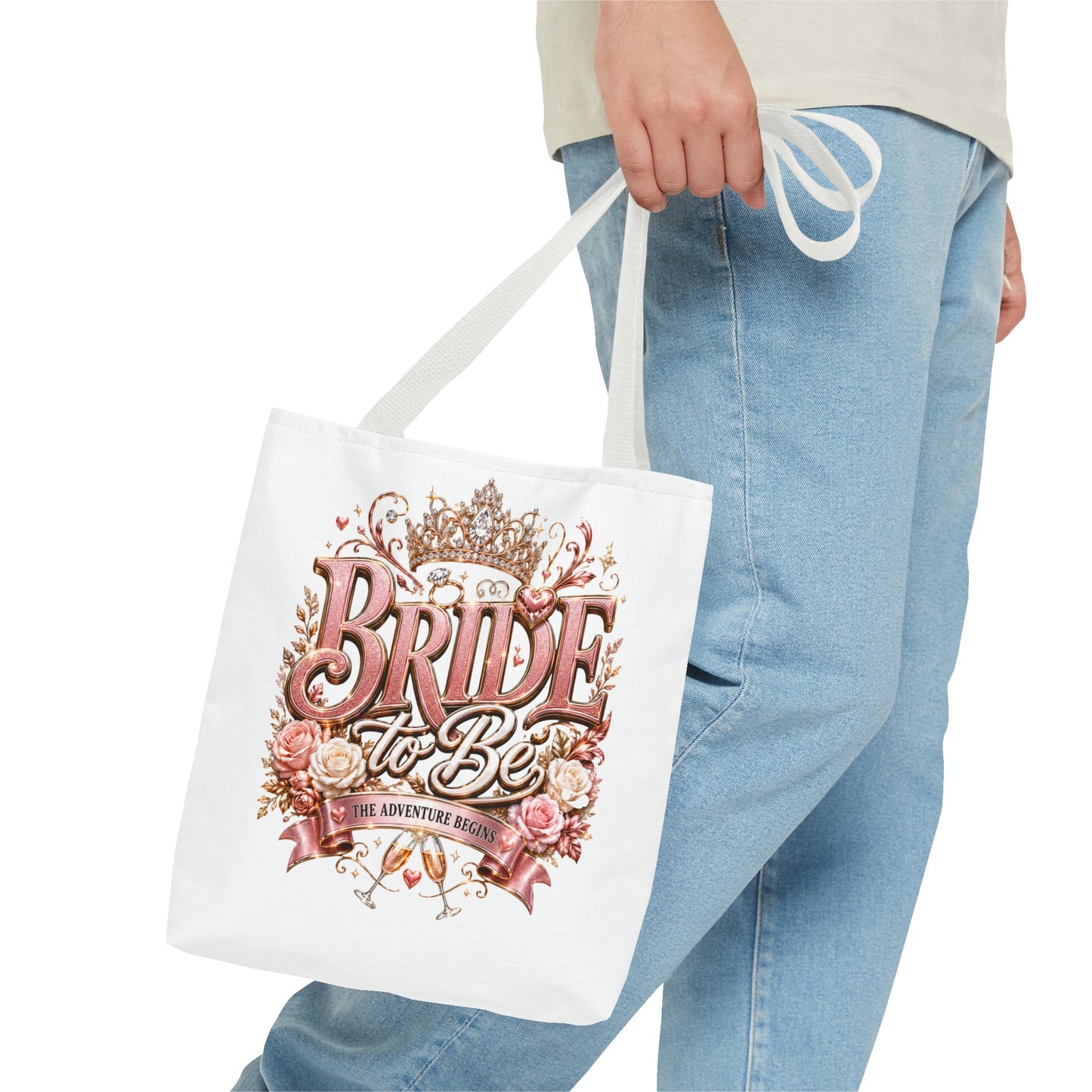 Bride-to-Be Floral Tote Bag - Bachelorette Gift & Bridal Shower Accessory