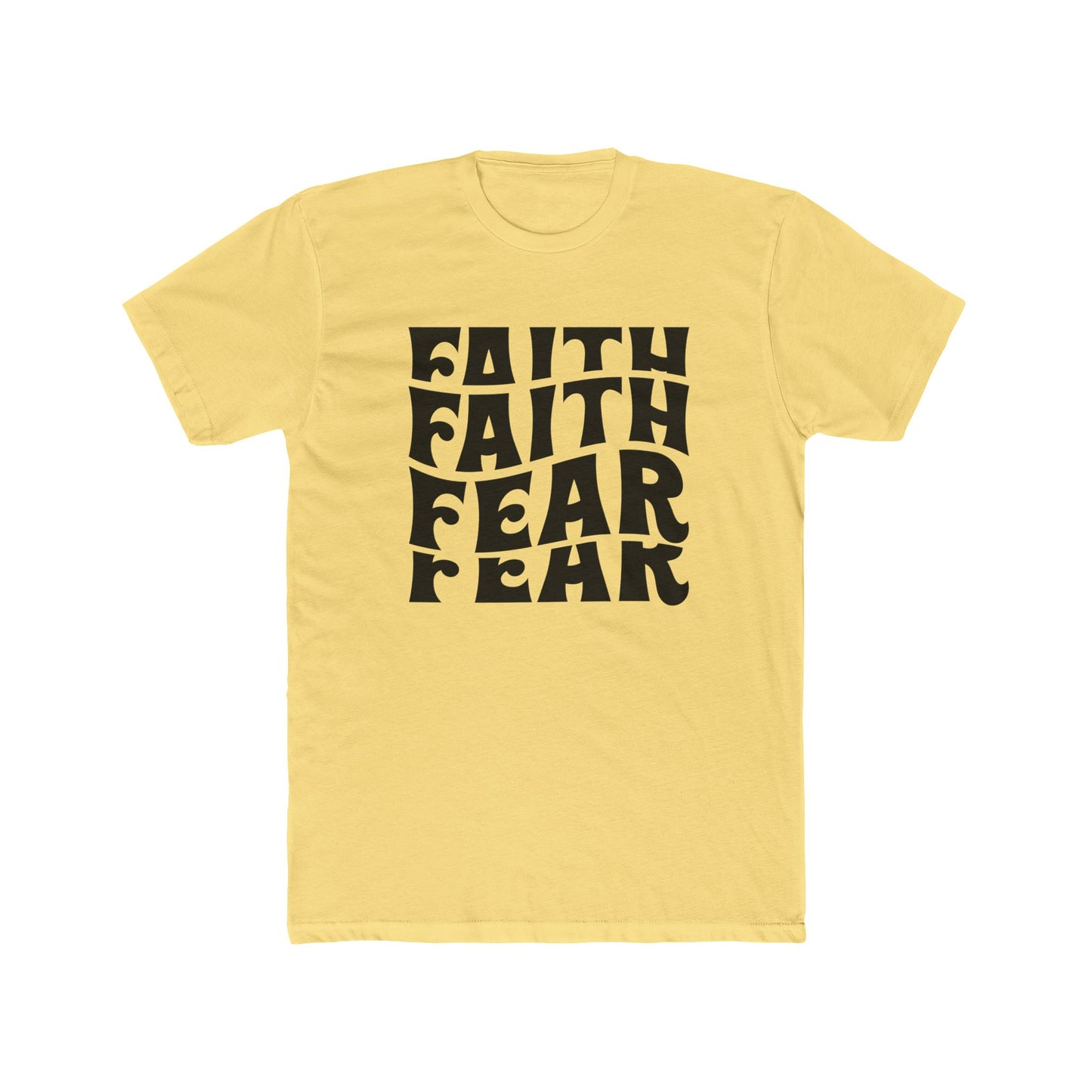 Faith Over Fear T‑Shirt — Bold Retro Typography Spiritual Tee