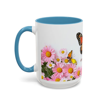 Mother's Day Butterfly Coffee Mug — "Happy Mother's Day" Floral 11/15oz Accent Mug