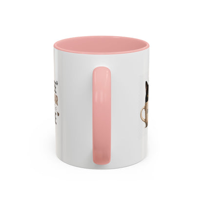 Coffee & Cat Hair Mug — "Coffee, Cat Hair, Don't Care" Accent Ceramic Coffee Mug (11/15oz)