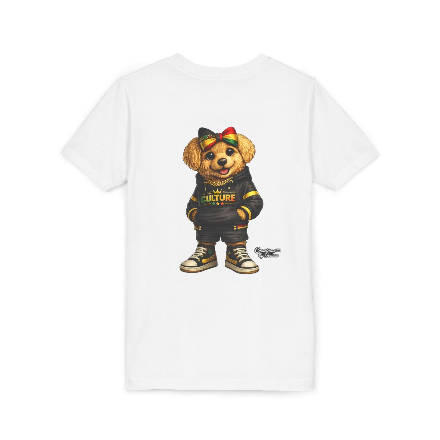 Youth Tee — Cute Rasta Bear "Culture" Graphic Kids T-Shirt