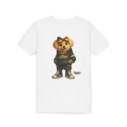 Youth Tee — Cute Rasta Bear "Culture" Graphic Kids T-Shirt