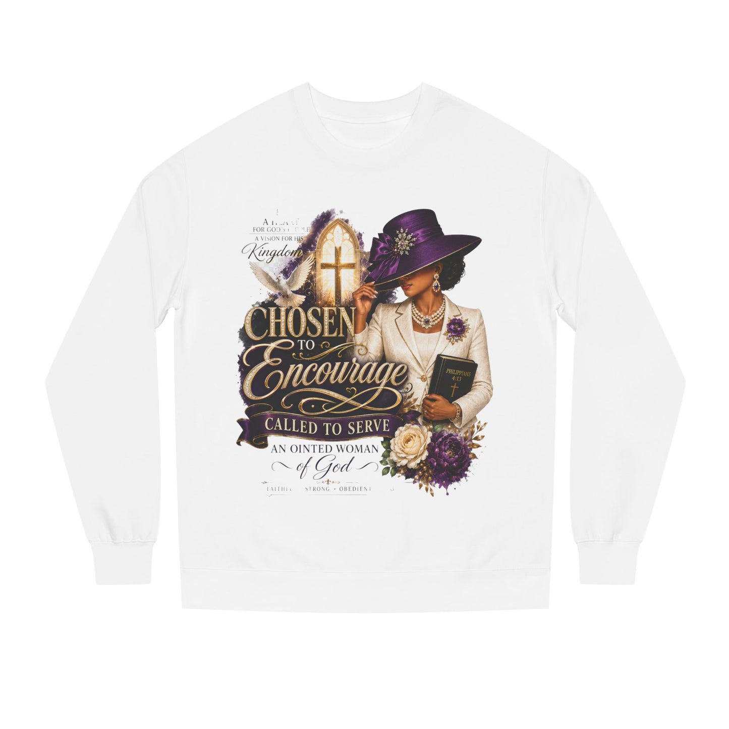 Christian Women's 'Chosen to Encourage' Sweatshirt – Faith-Based Encourager Design