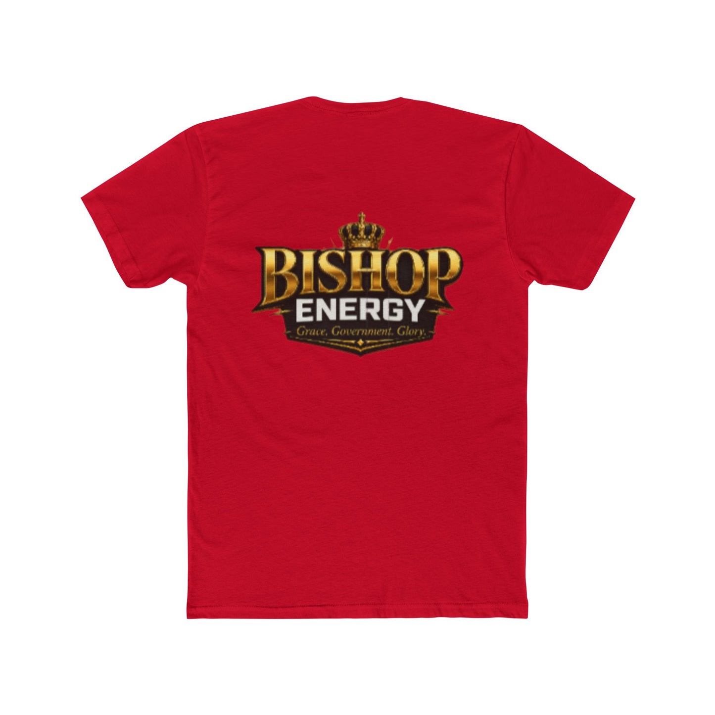 Bishop Energy Graphic Tee — Bold Gold Crown Logo T-Shirt