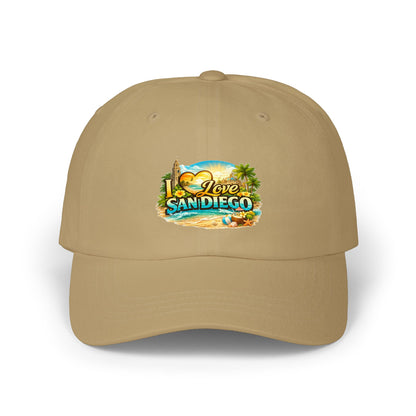 I Love San Diego Dad Cap — Vintage Beach Souvenir Hat