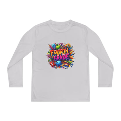 Fourth Grade Long Sleeve Tee — Colorful School Kids Shirt