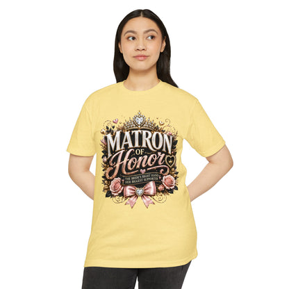 Matron of Honor T-Shirt — Floral Bridal Party Tee