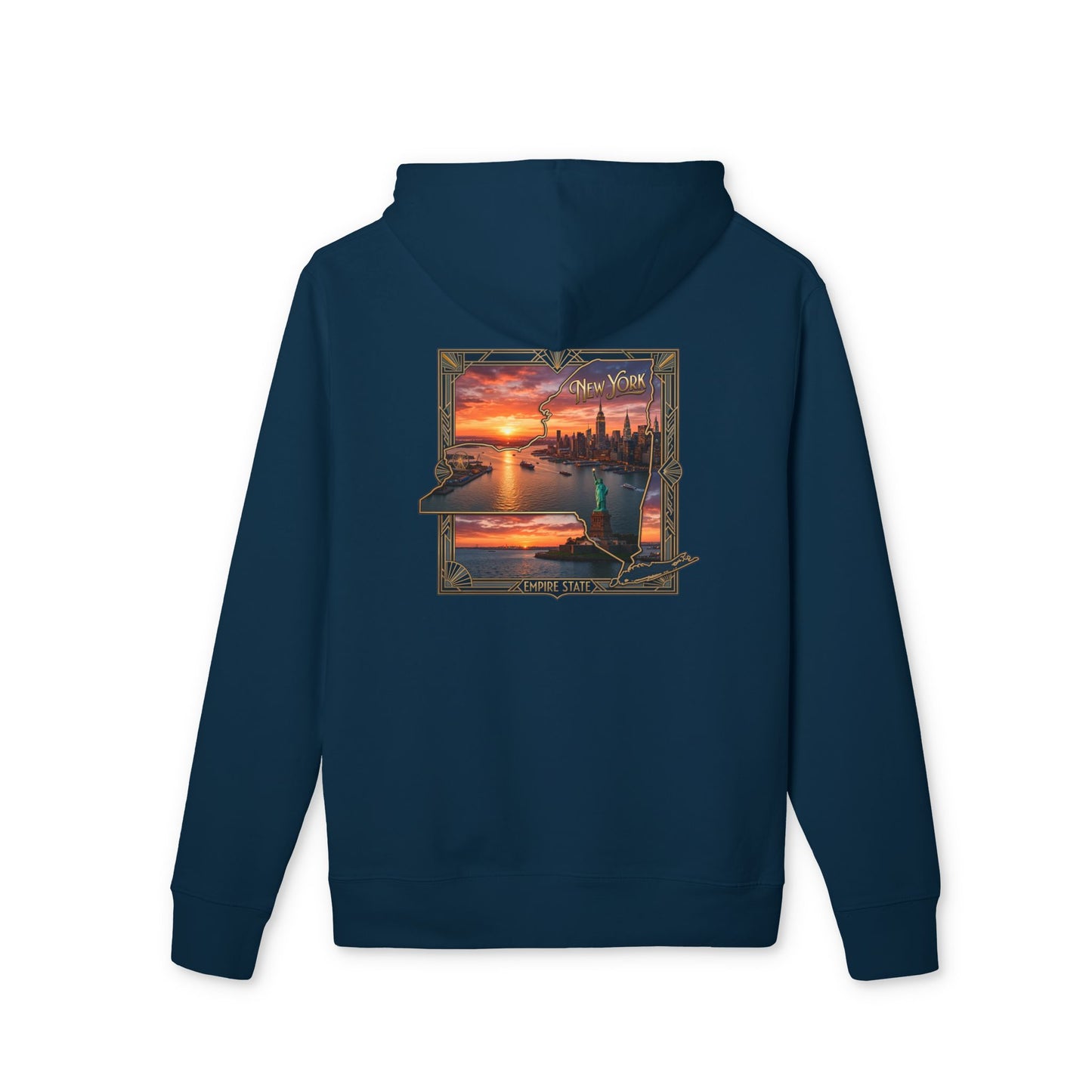 Sunset Harbor Hoodie — Coastal Sunset Graphic Pullover