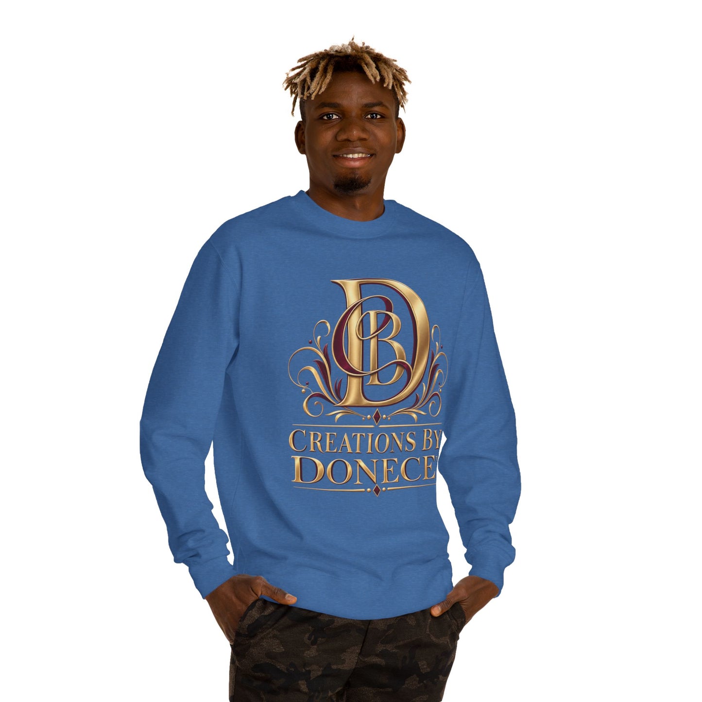 Crewneck Sweatshirt — Creations By Donece Gold Monogram Logo